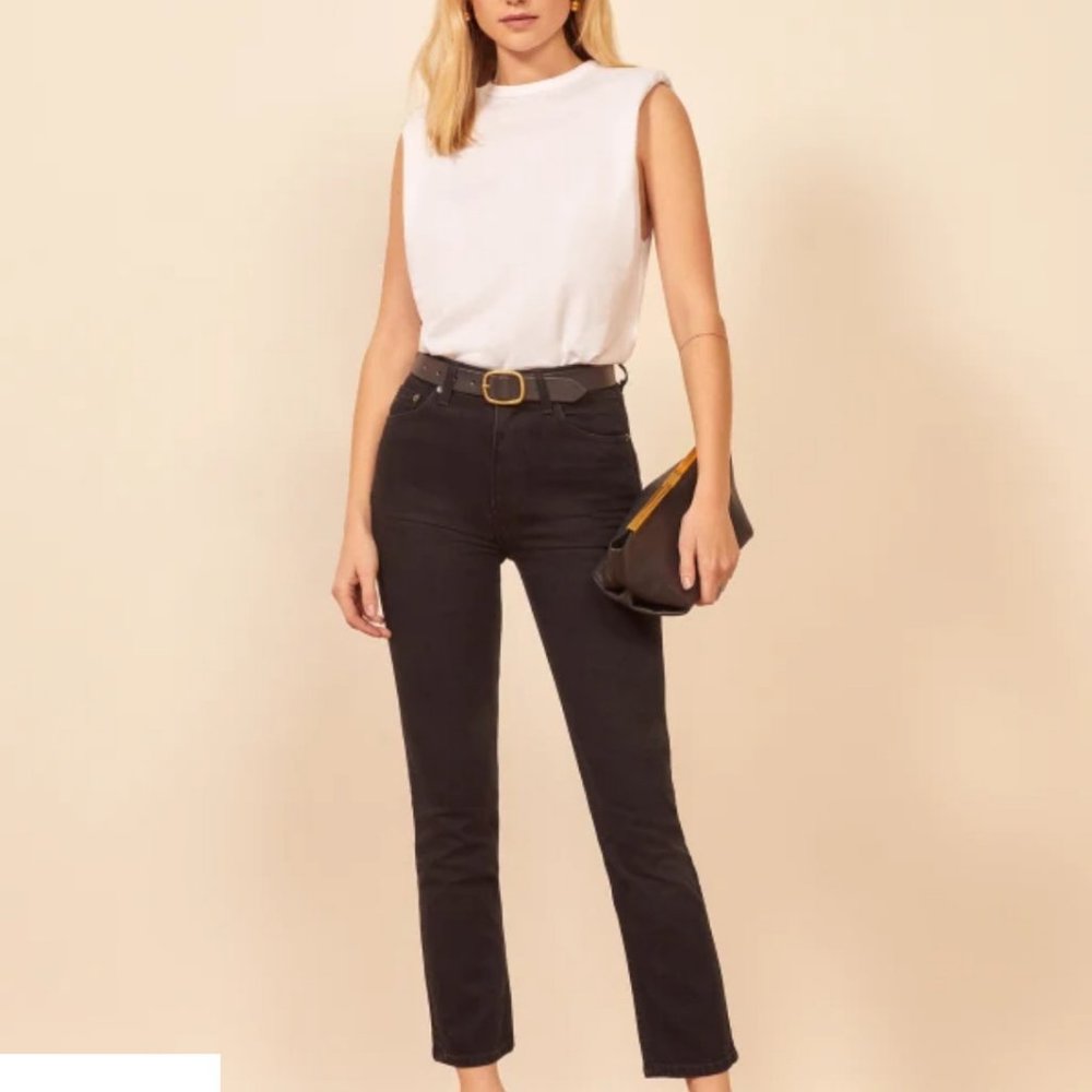 NEW with TAGS Reformation Liza High Rise Straight Cropped Jeans - 40%OFF